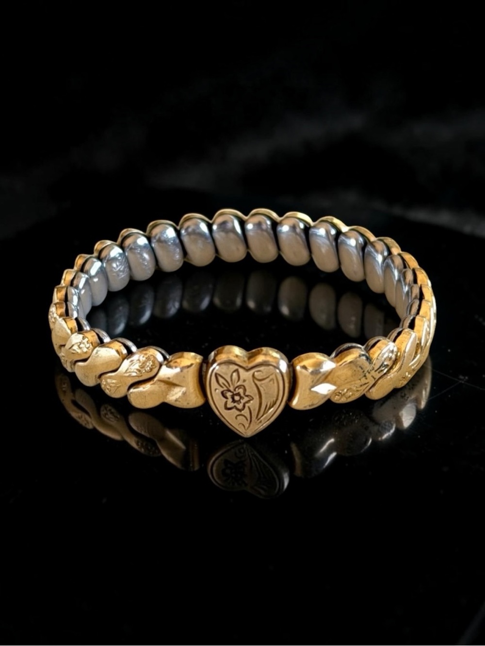 WWII Sweetheart Gold Filled Expansion Bracelet – Foster 12K GF, Petite Fit 4-5”